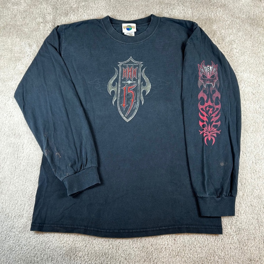 Universal Studios Halloween Horror Nights 15 Shirt Mens S Black Long Sleeve 2005